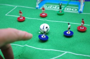 Subbuteo - Run up, or miss kick?